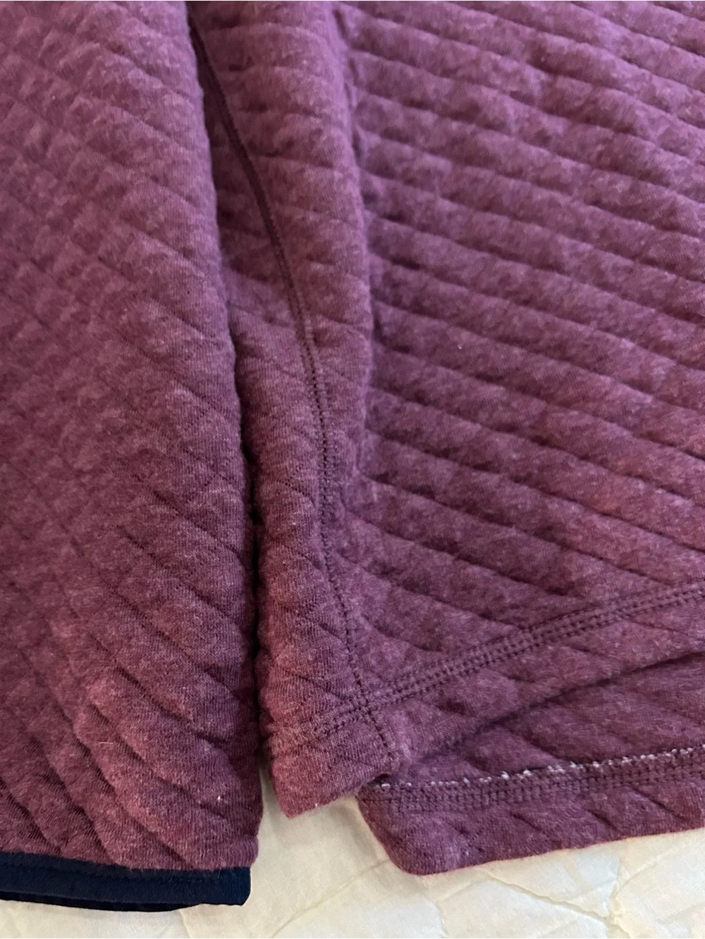 J. Crew Quilted Half-Zip Pullover - Dusty Plum